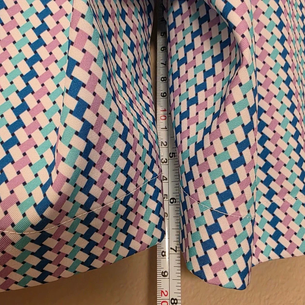 Lady‎ Hagen Womens Golf Shorts Blue Purple Geometric Print Size 10 Stretch